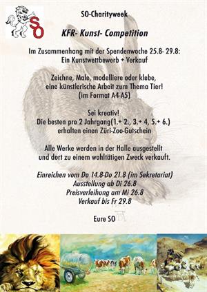 Charity Week der Schülerorganisation Gymnasium Freudenberg Plakat