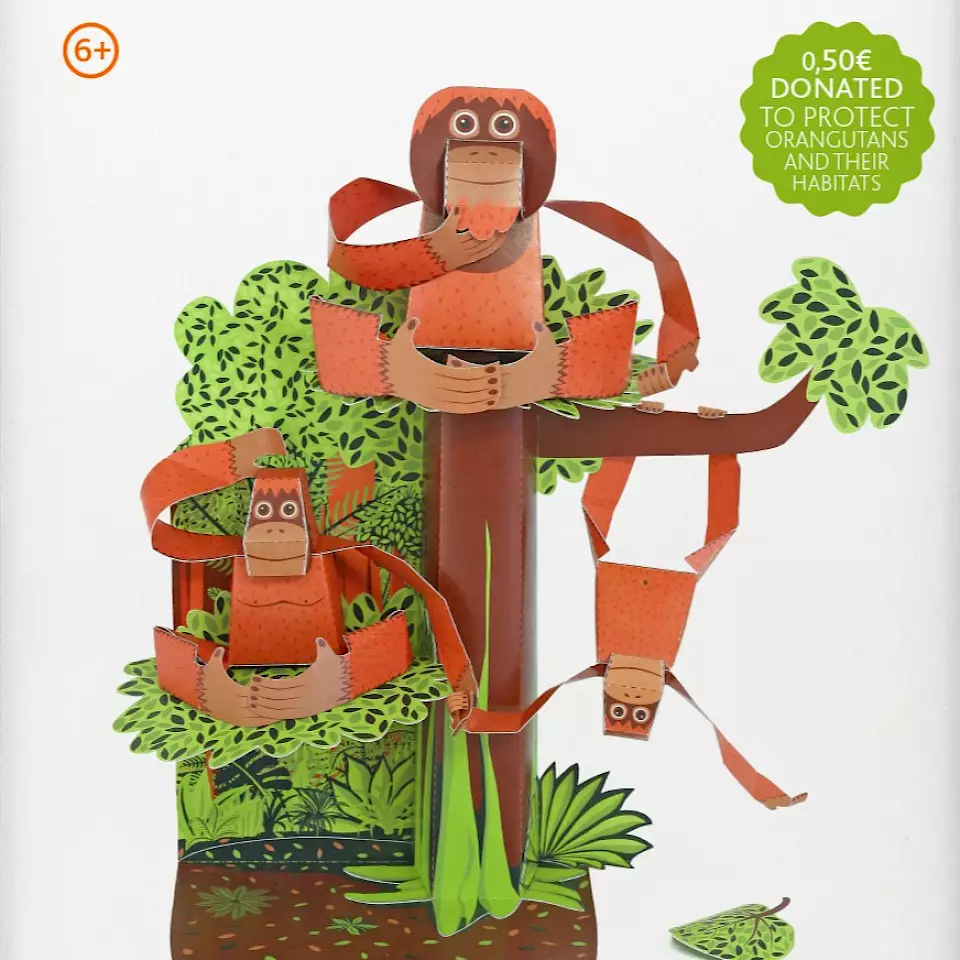 "Bastelset Pukaca" - Zeigt ein Fingerpuppenset, das im BOS Schweiz-Shop bestellt werden kann und mit dessen Erlös die Projekte im Bereich Arten- und Waldschutz unterstützt werden.